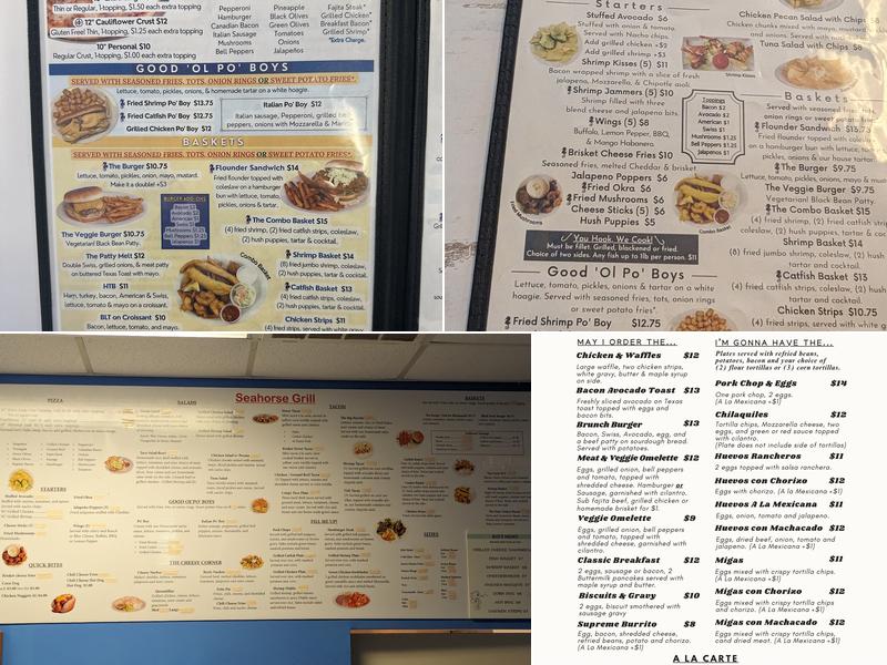 Seahorse Grill Menu