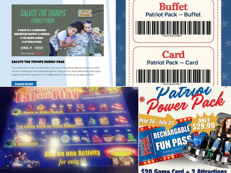 Tulsa's Incredible Pizza Company Menu