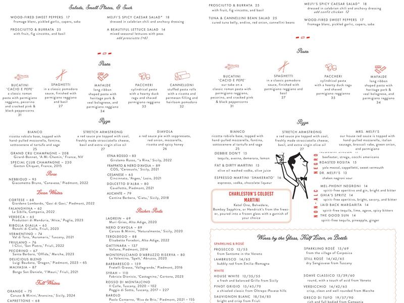 Melfi's Menu