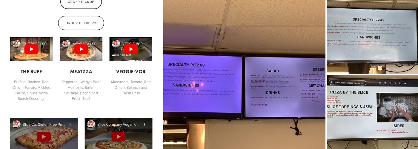 Slice Co. Menu