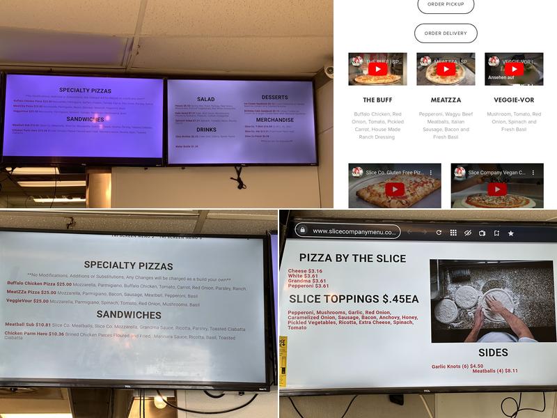 Slice Co. Menu