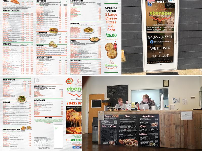 Ebenezer Pizzeria Menu