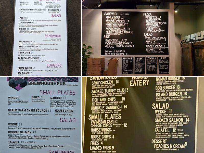 Nomad Eatery Menu