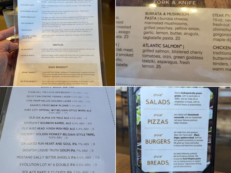 Baker's Crust Artisan Kitchen Menu