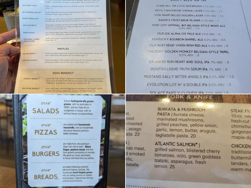 Baker's Crust Artisan Kitchen Menu