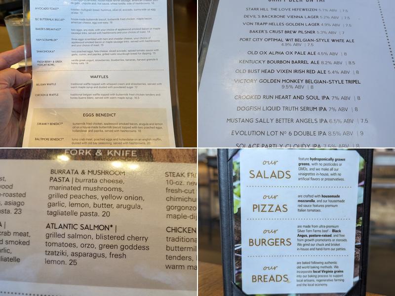 Baker's Crust Artisan Kitchen Menu