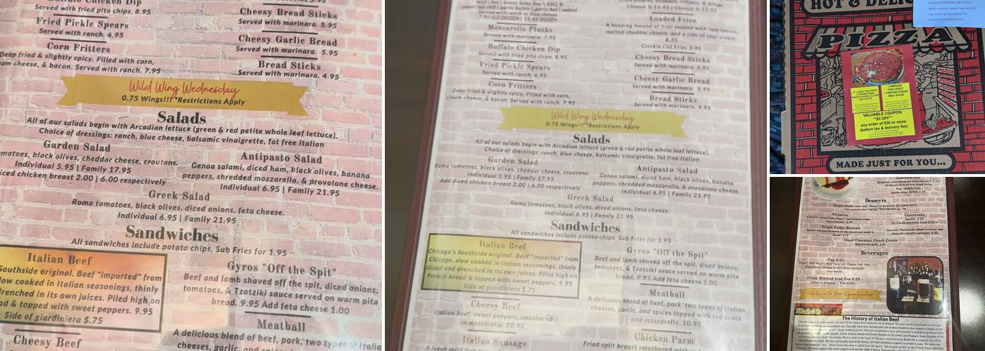 Windy city pizza chesapeake Menu