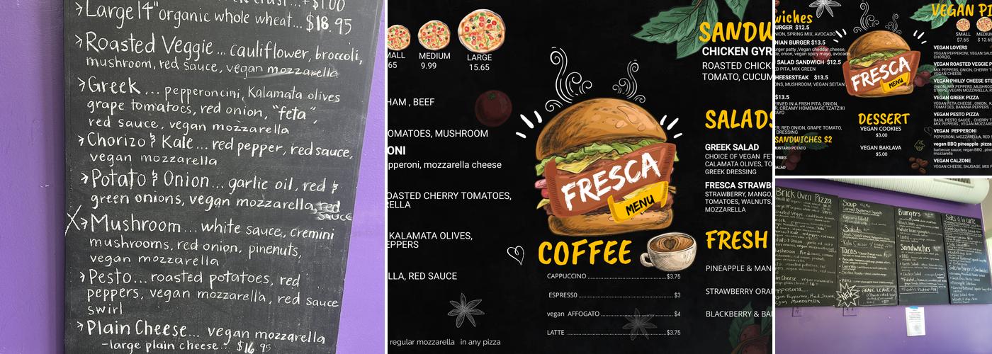 Fresca on Addison Menu