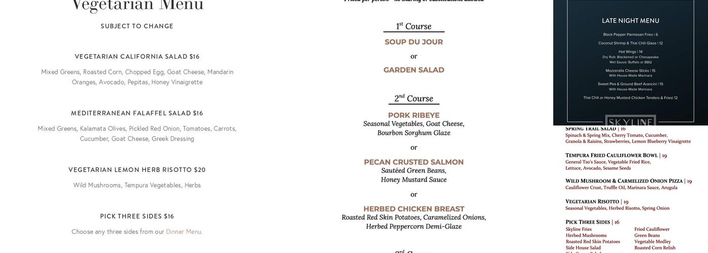 Skyline Menu
