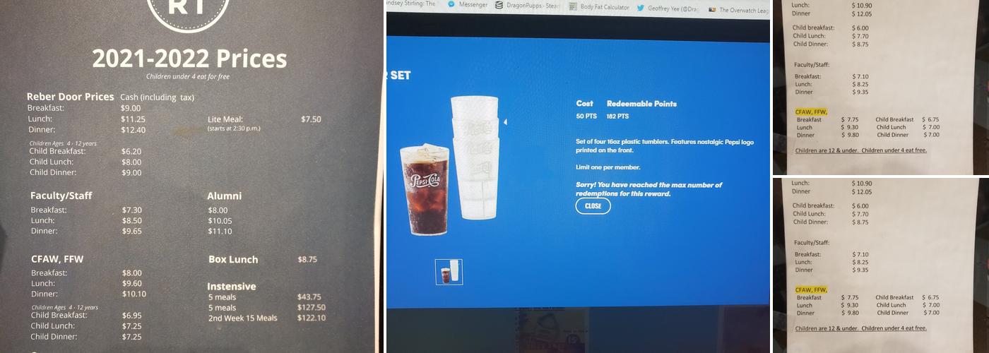 Reber-Thomas Dining Center Menu