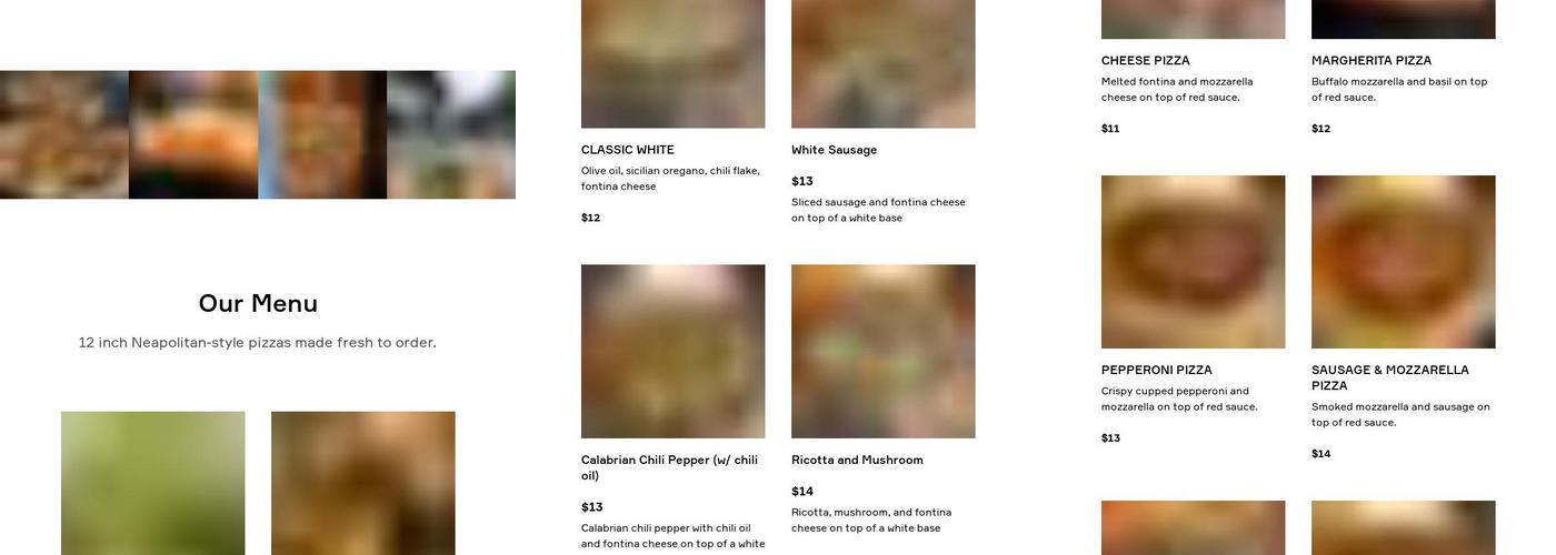 Random Row Brewing Co. Menu