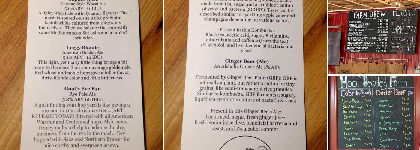 Rising Silo Brewery Menu