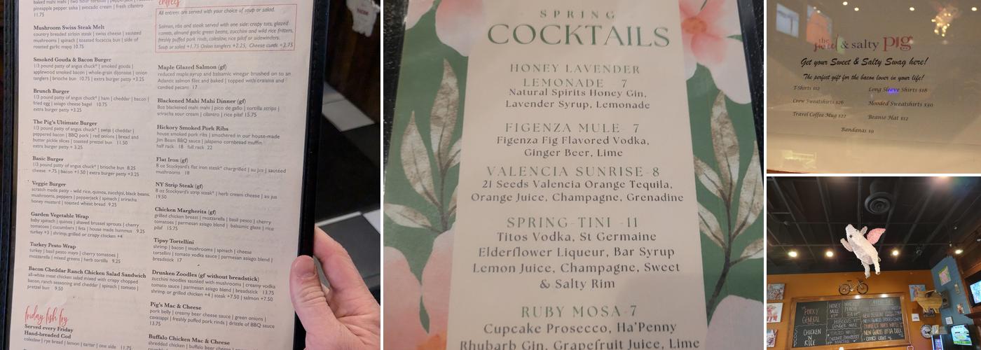 The Sweet & Salty Pig Menu