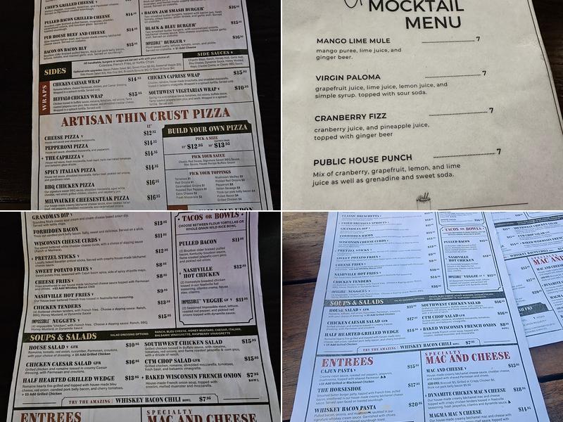 Oak Barrel Public House Menu