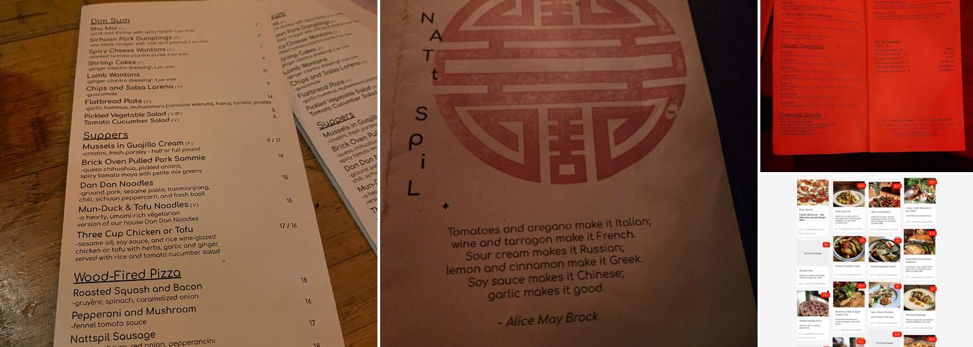 Nattspil Menu
