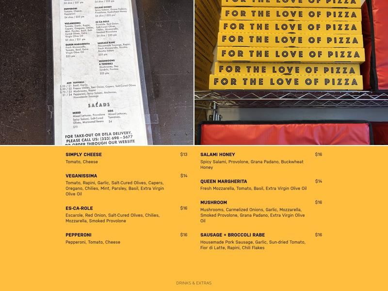 Superfine Pizza Menu