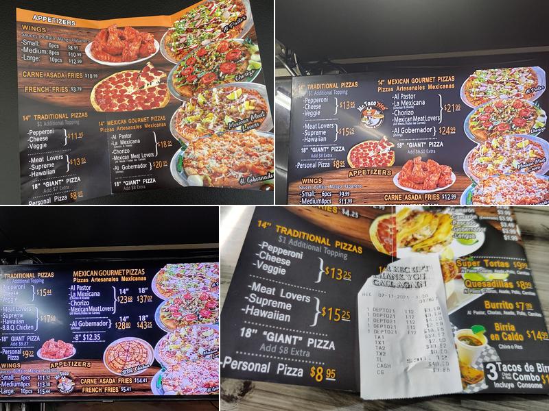 Mr. Taco Nice ( taqueria & pizzeria ) Menu