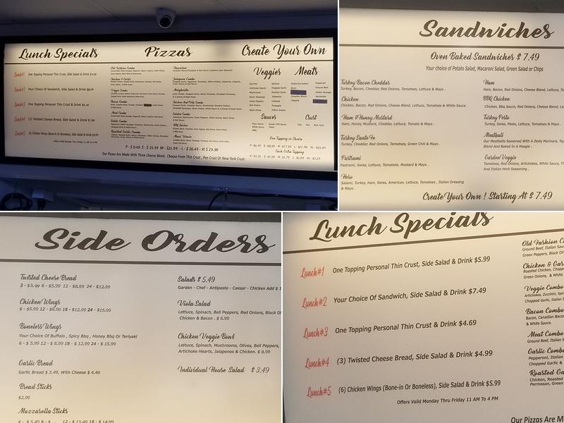 Pasco's Pizza Apple Valley Menu