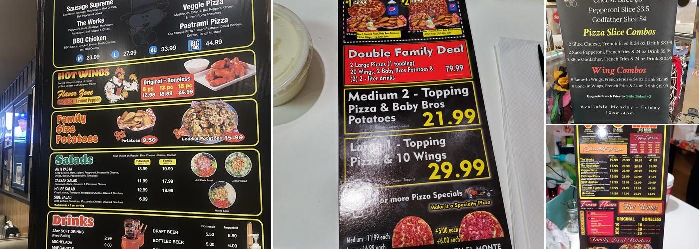Baby Bros Pizza & Wings Menu