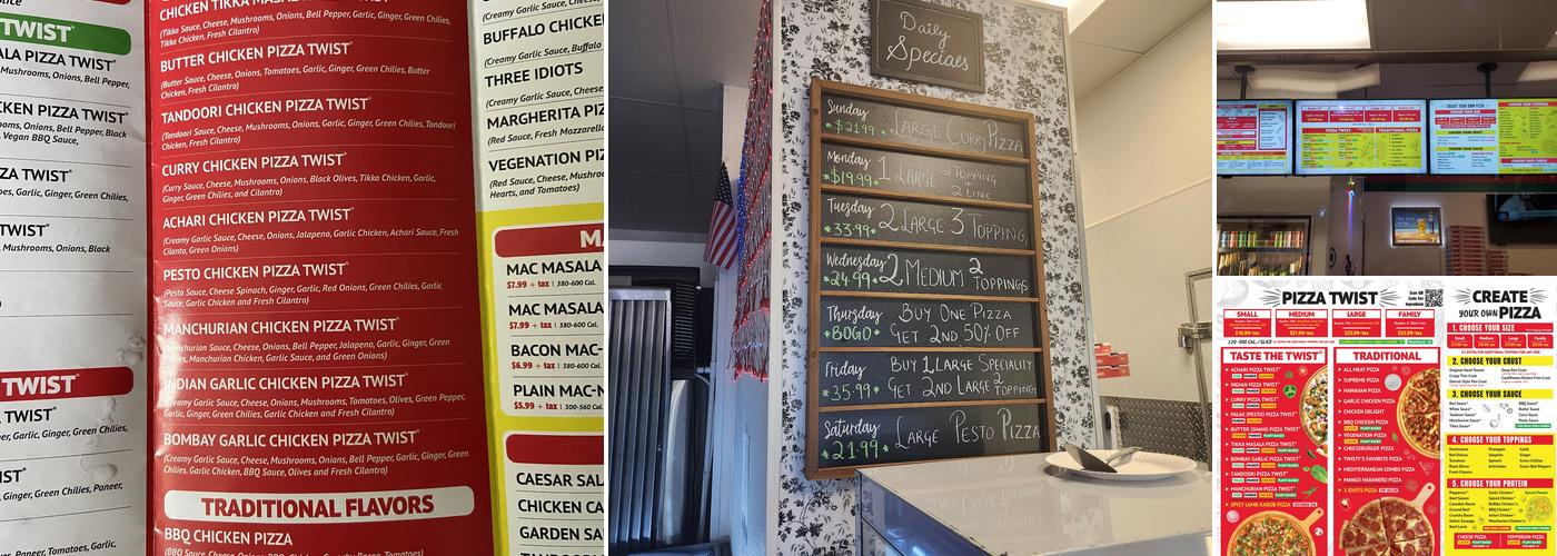 Pizza Twist Menu