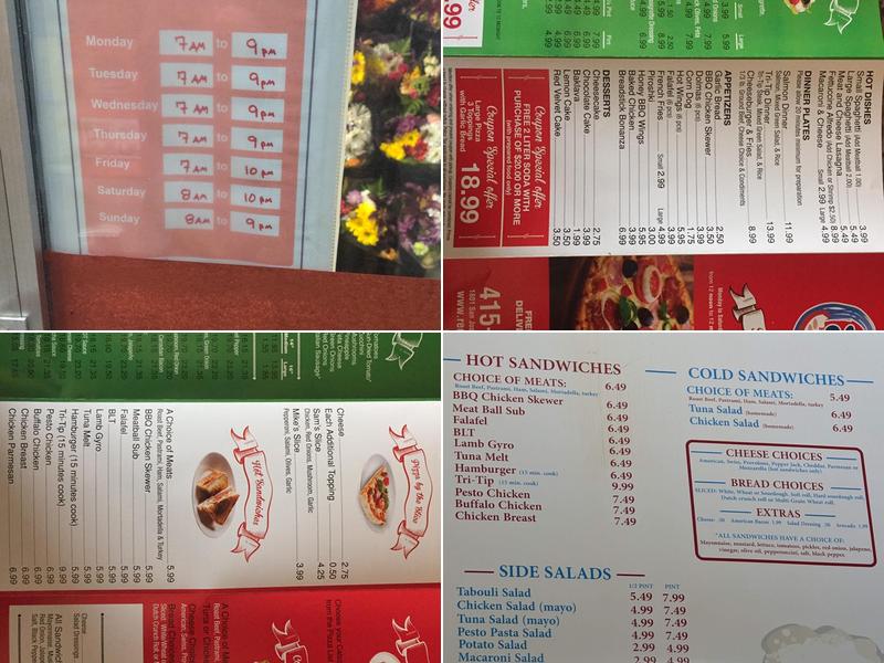 Red Sea Pizza and Market Menu