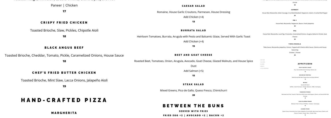 Blast & Brew Menu