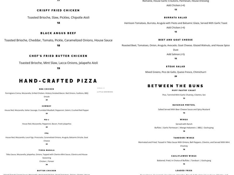 Blast & Brew Menu