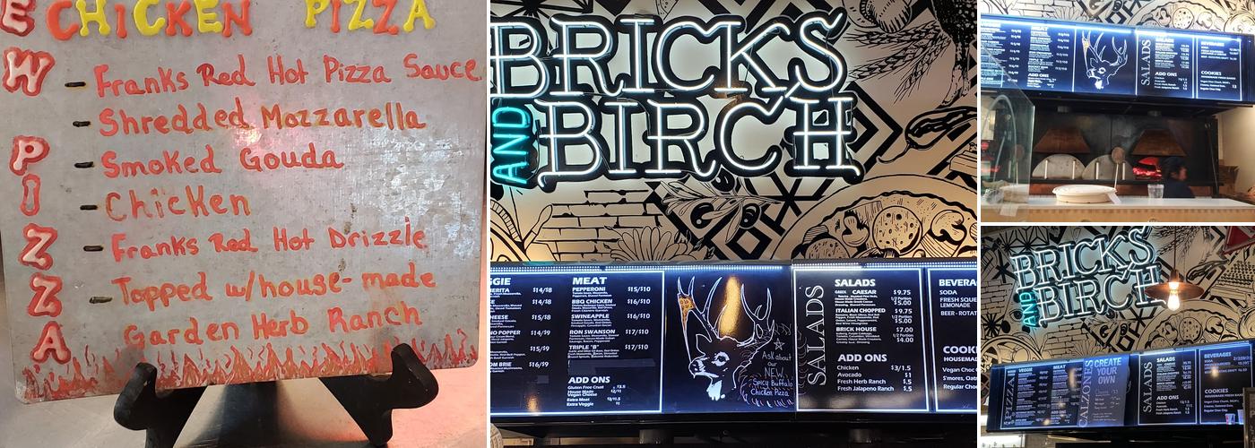 Bricks and Birch Menu