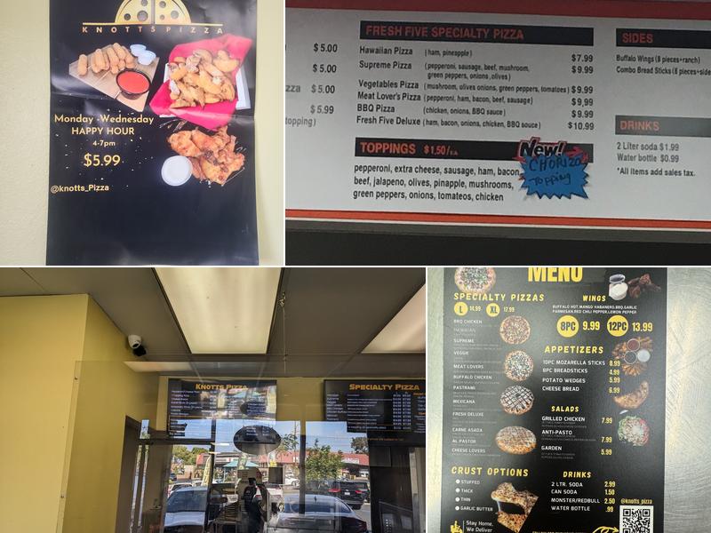 Knotts Pizza Menu