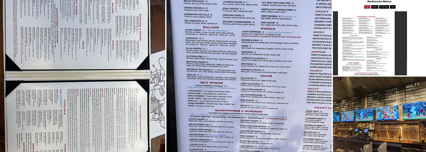 Finney's Crafthouse - Santa Barbara Menu