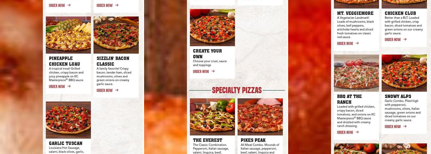 Mountain Mike's Pizza Menu