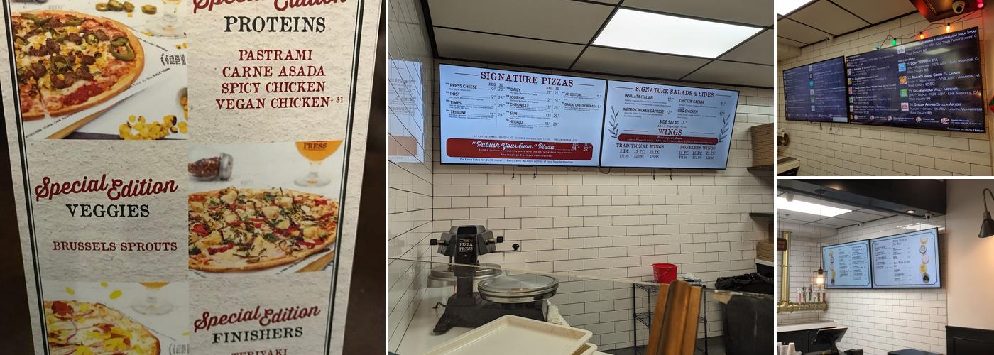 The Pizza Press Menu