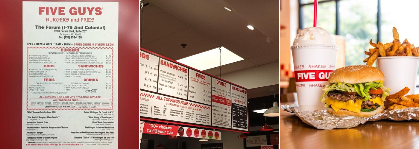 Five Guys Menu
