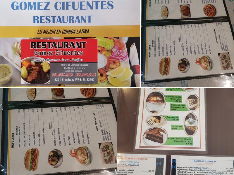 Jacintos Kitchen Menu