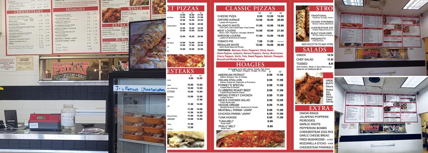 Straight Outta Philly Melbourne Wickham Menu