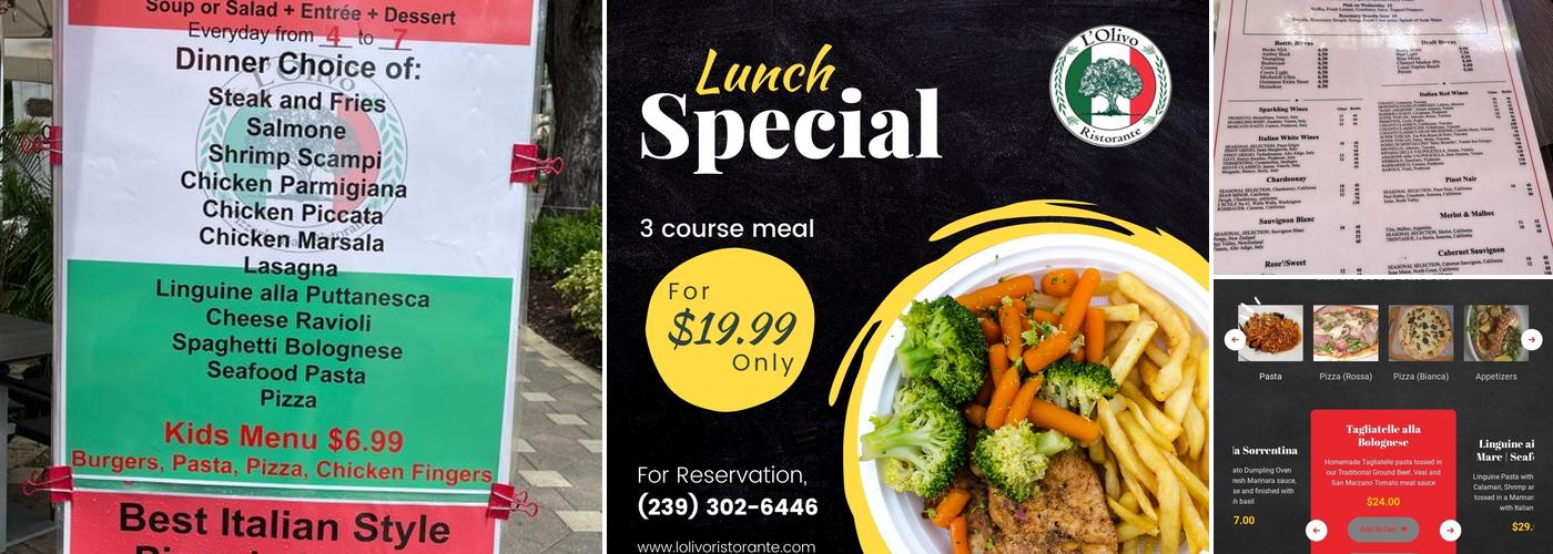 L'Olivo Ristorante Menu