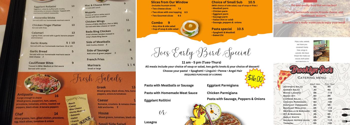 Brooklyn Joe's Pizza Menu