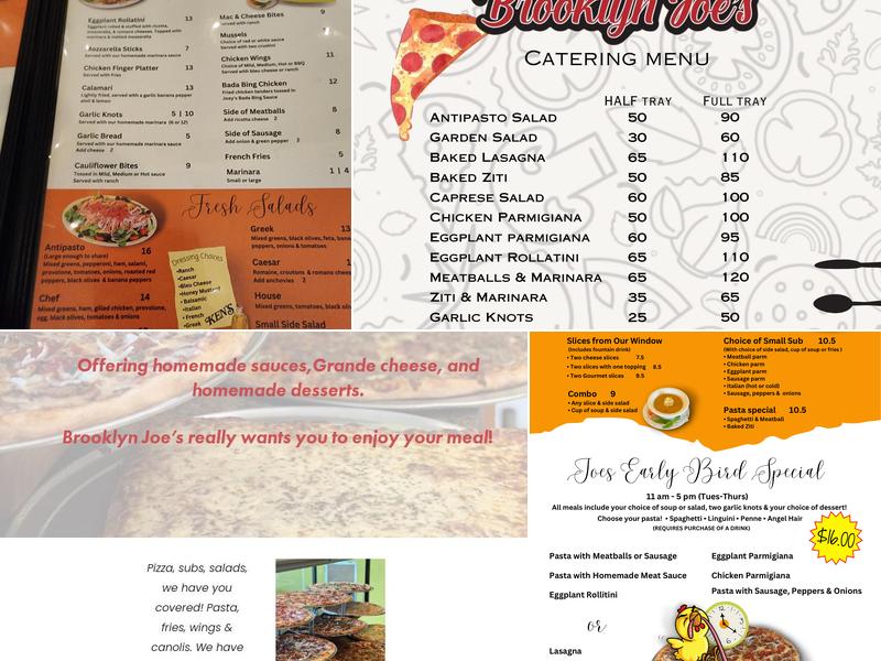 Brooklyn Joe's Pizza Menu