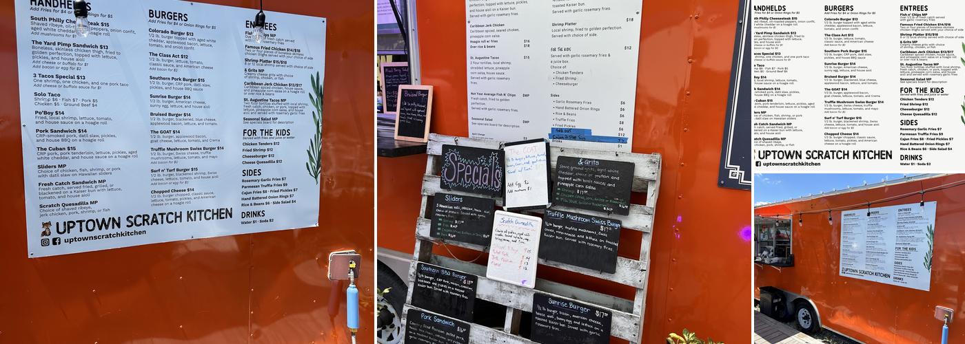 Uptown Scratch Kitchen Menu