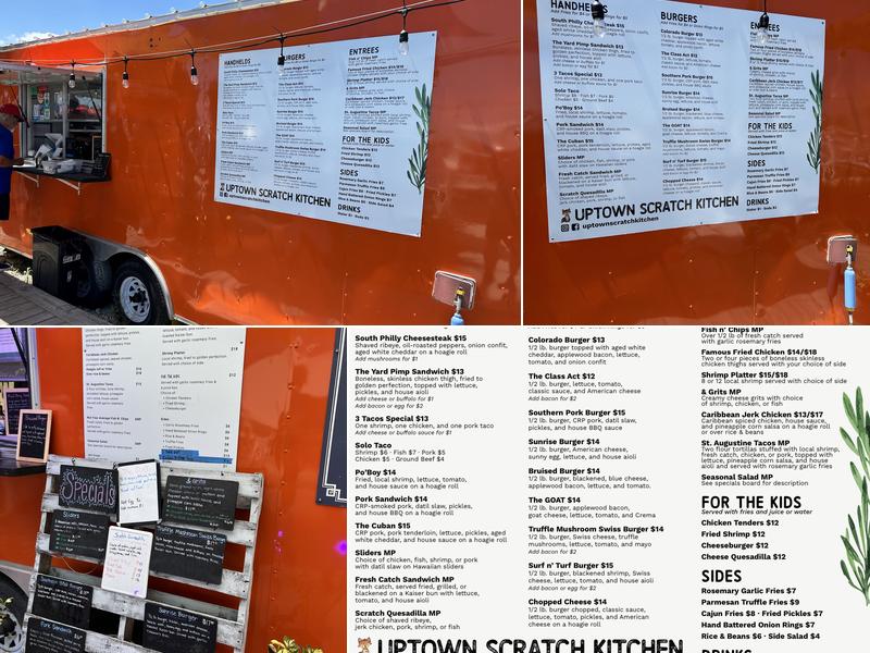 Uptown Scratch Kitchen Menu