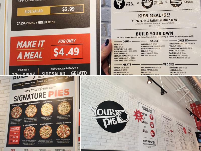Your Pie Pizza Menu