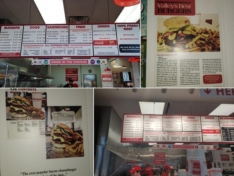 Five Guys Menu