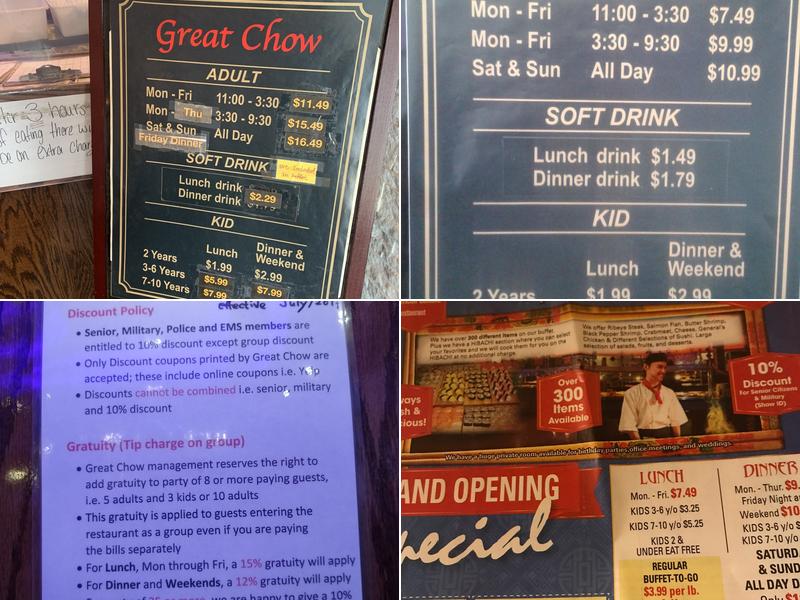 GREAT CHOW Menu