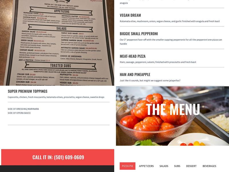 SQZBX Brewery & Pizza Menu