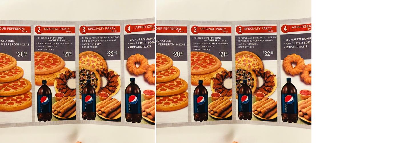 Pronto Pizza Menu