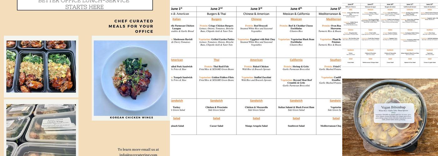 Silicon Valley Corporate Catering Menu