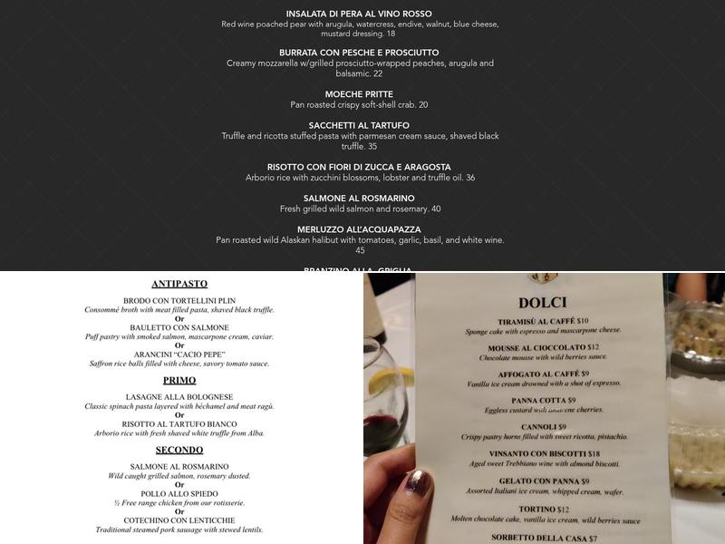 Ca'Dario Goleta Menu