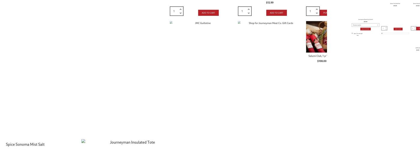 Journeyman Meat Co. Menu
