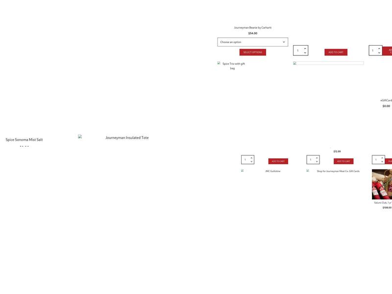 Journeyman Meat Co. Menu