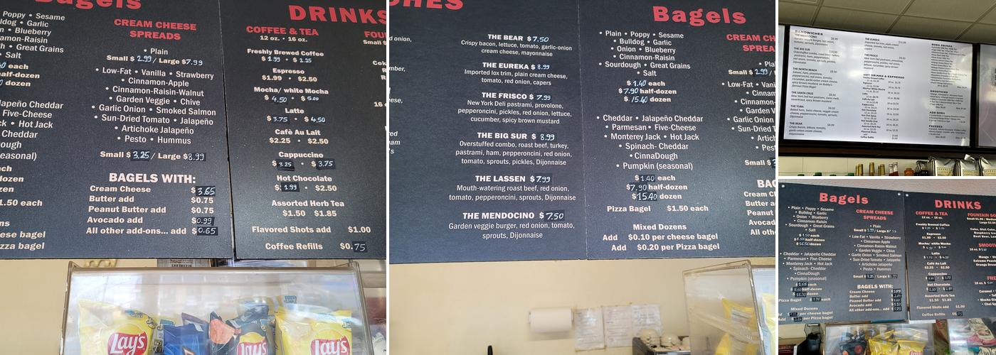 Bubba's Bagels Menu
